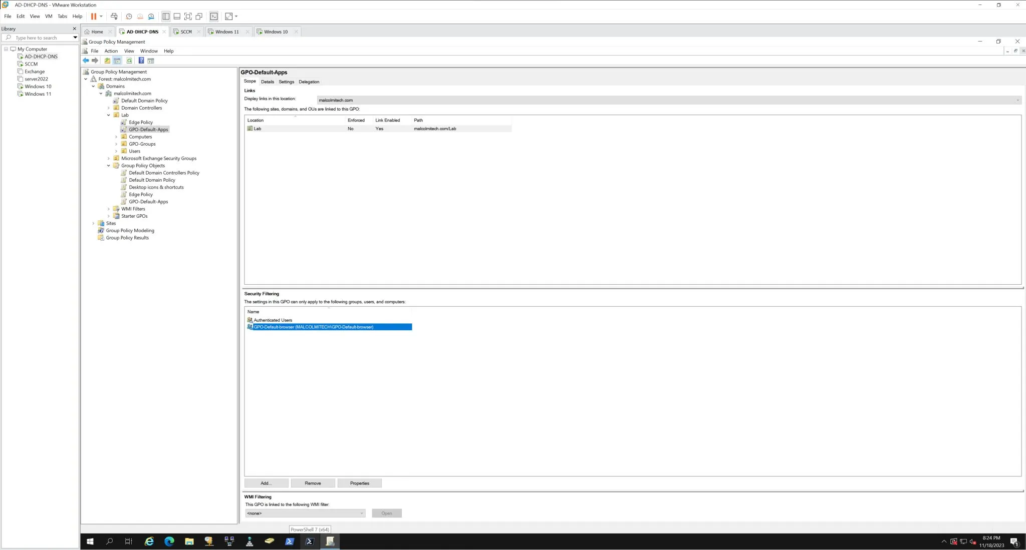 GPO Policy Setting Enabled