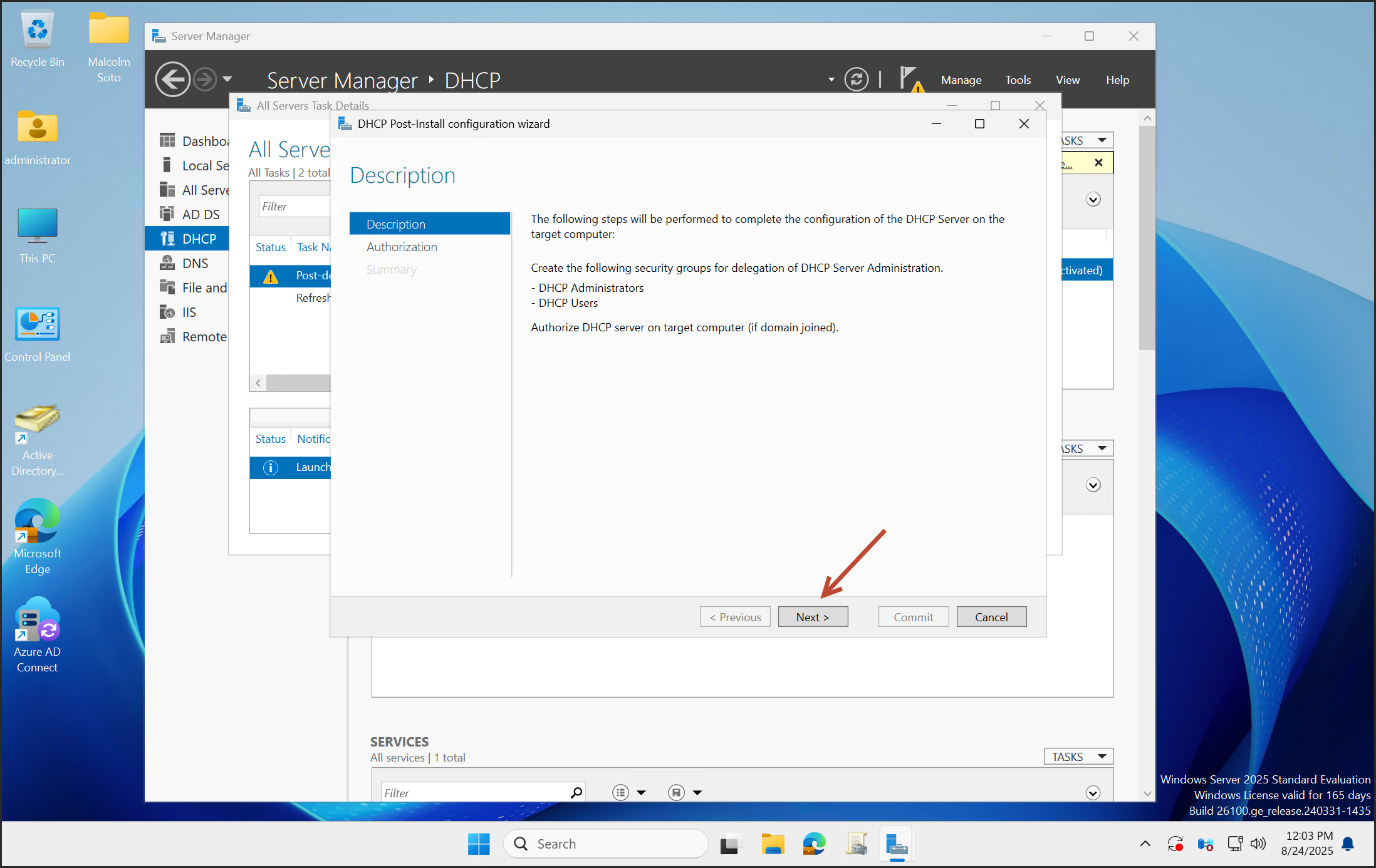 DHCP Wizard Start
