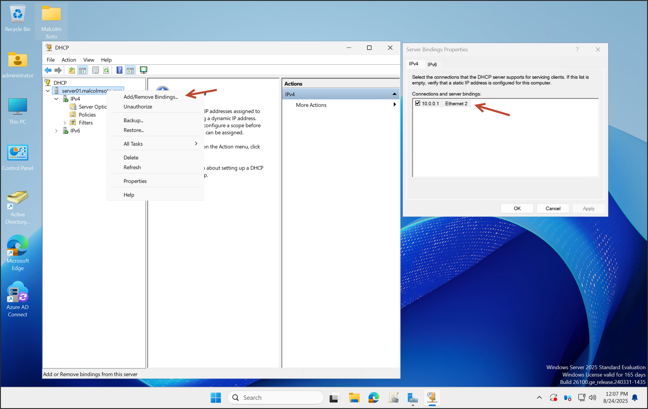 DHCP Console